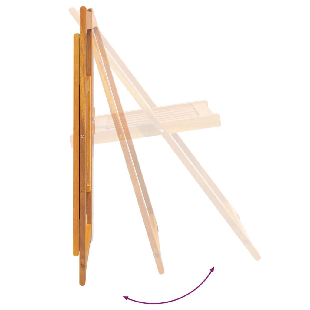 Folding Patio Chairs 4 pcs Solid Wood Acacia image 7