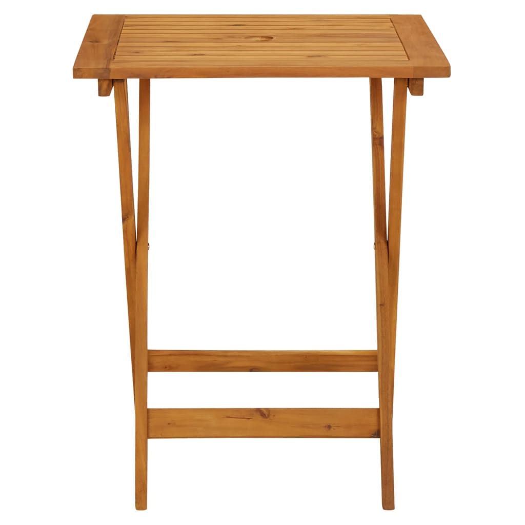 Folding Patio Table 23.6"x23.6"x29.5" Solid Acacia Wood image 4