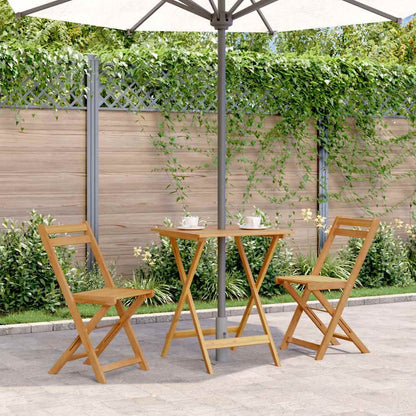 Folding Patio Table 23.6"x23.6"x29.5" Solid Acacia Wood image 1