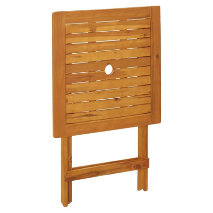 Folding Patio Table 23.6"x23.6"x29.5" Solid Acacia Wood image 5