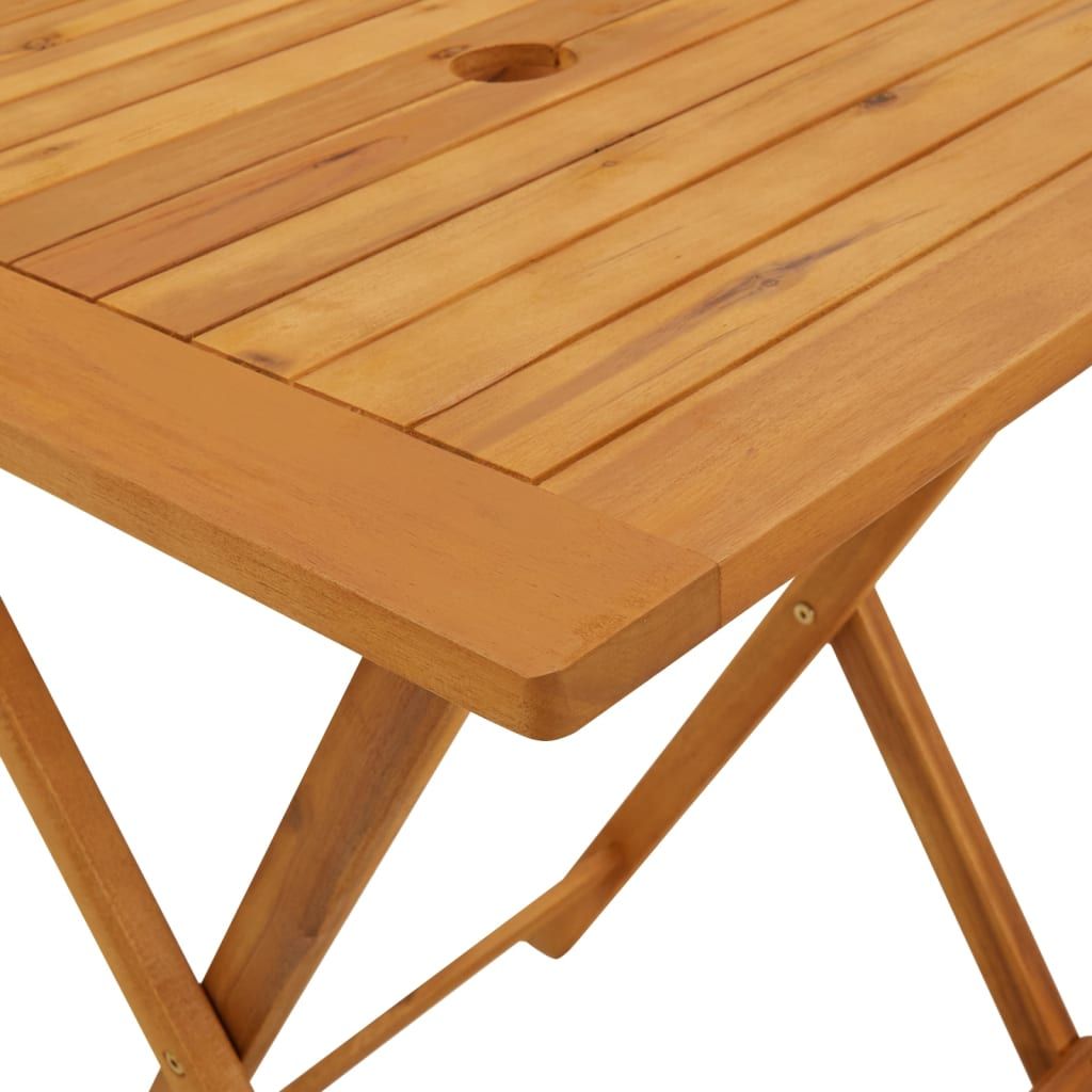 Folding Patio Table 23.6"x23.6"x29.5" Solid Acacia Wood image 7