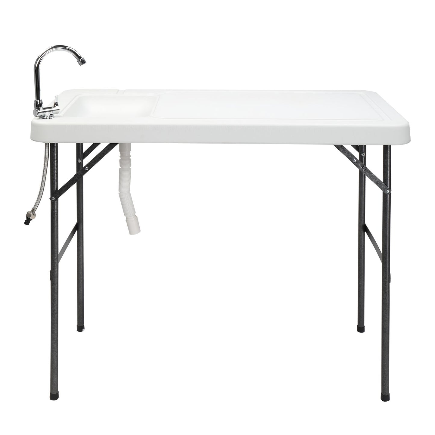 Folding Portable Fish Fillet & Hunting & Cutting Table with Sink Faucet image 2