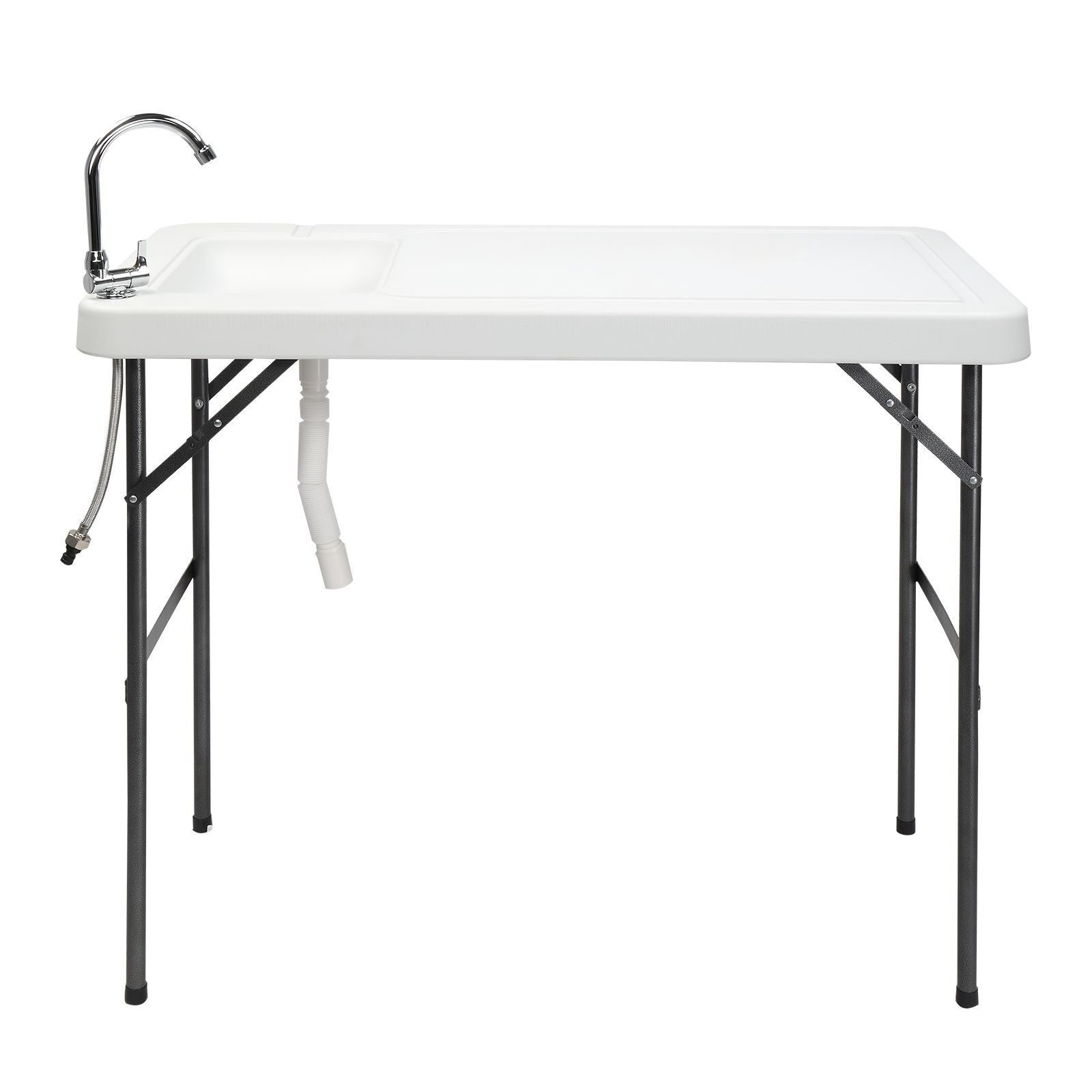 Folding Portable Fish Fillet & Hunting & Cutting Table with Sink Faucet image 2