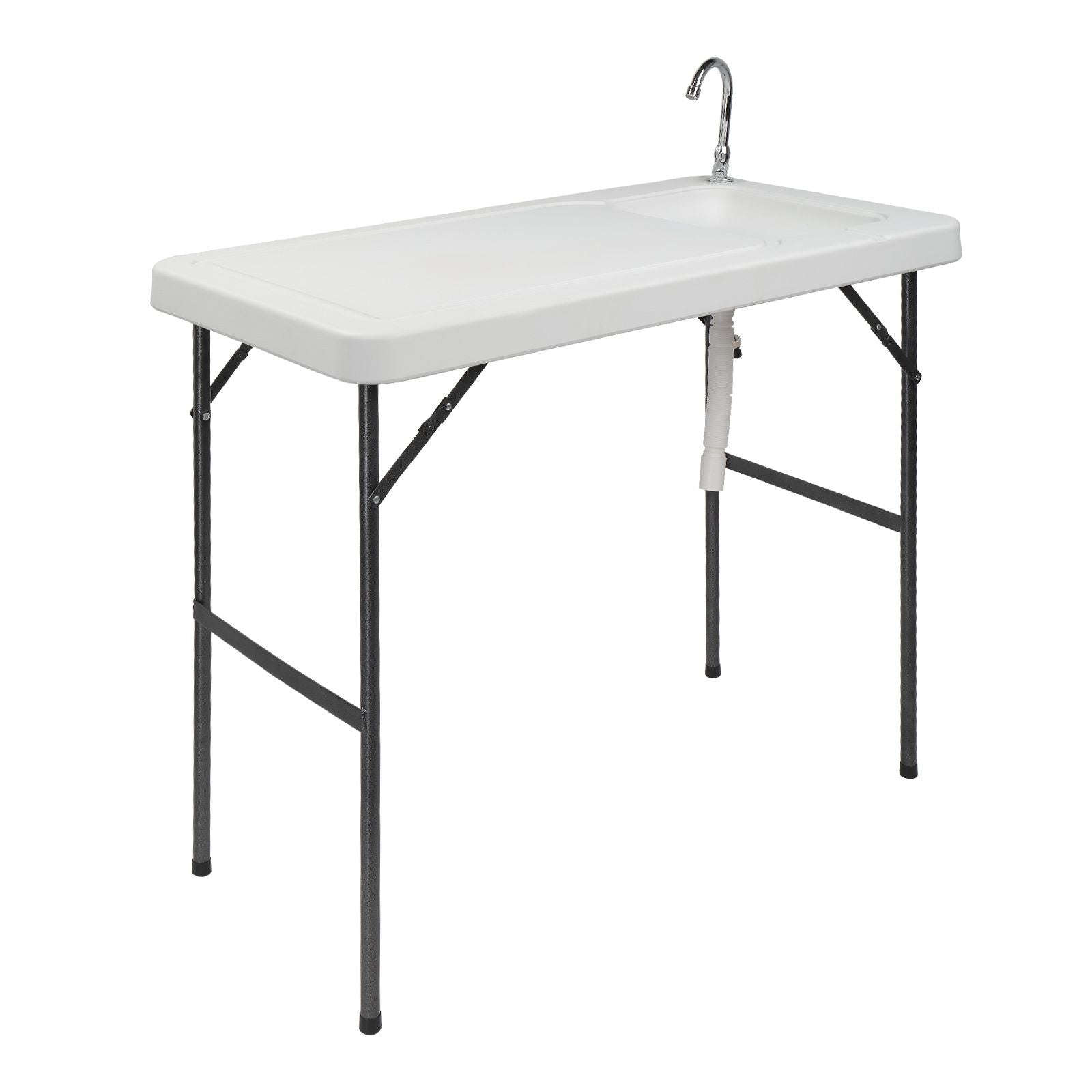 Folding Portable Fish Fillet & Hunting & Cutting Table with Sink Faucet image 1