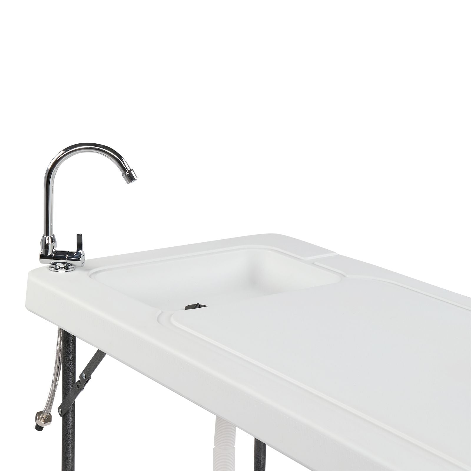 Folding Portable Fish Fillet & Hunting & Cutting Table with Sink Faucet image 6