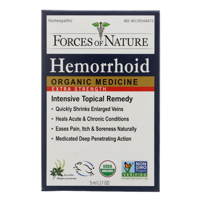 Forces Of Nature Hemorrhoid Control Extra Strength Certified Organic Medicine - 1 Each - 5 Ml image 1