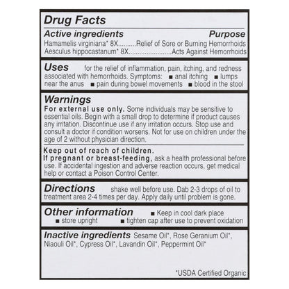 Forces Of Nature Hemorrhoid Control Extra Strength Certified Organic Medicine - 1 Each - 5 Ml image 3