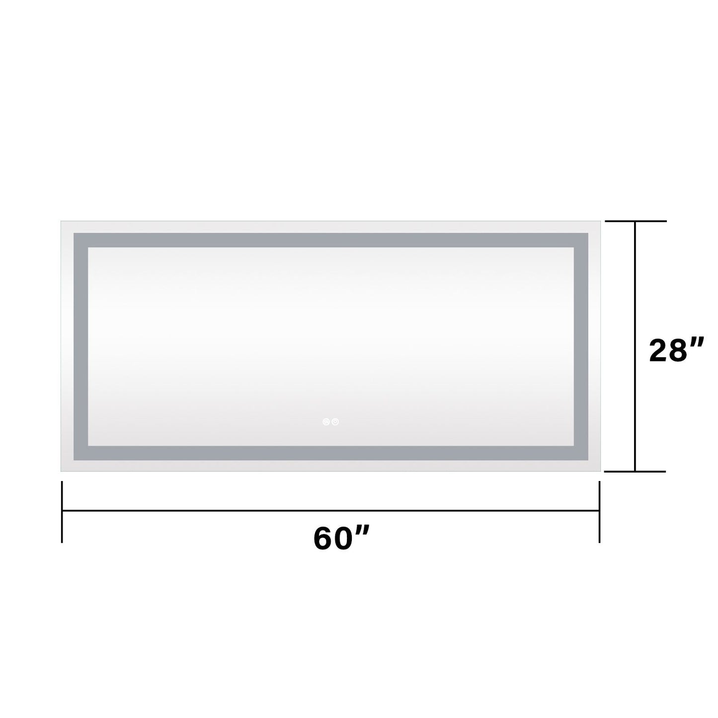 Frameless Rectangular LED Light Bathroom Vanity Mirror image 14