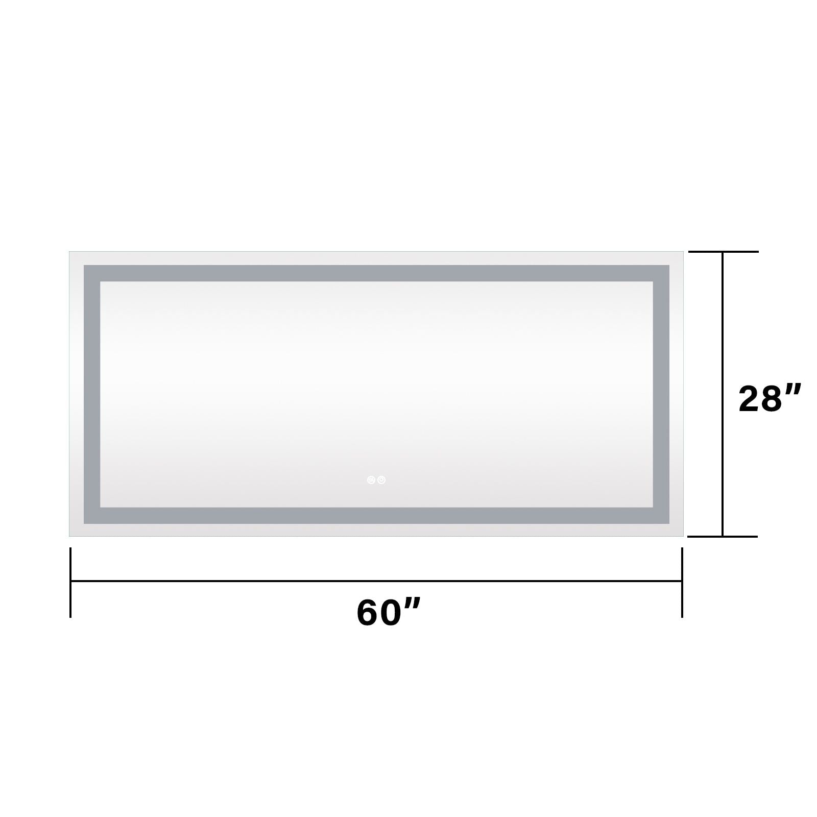 Frameless Rectangular LED Light Bathroom Vanity Mirror image 14