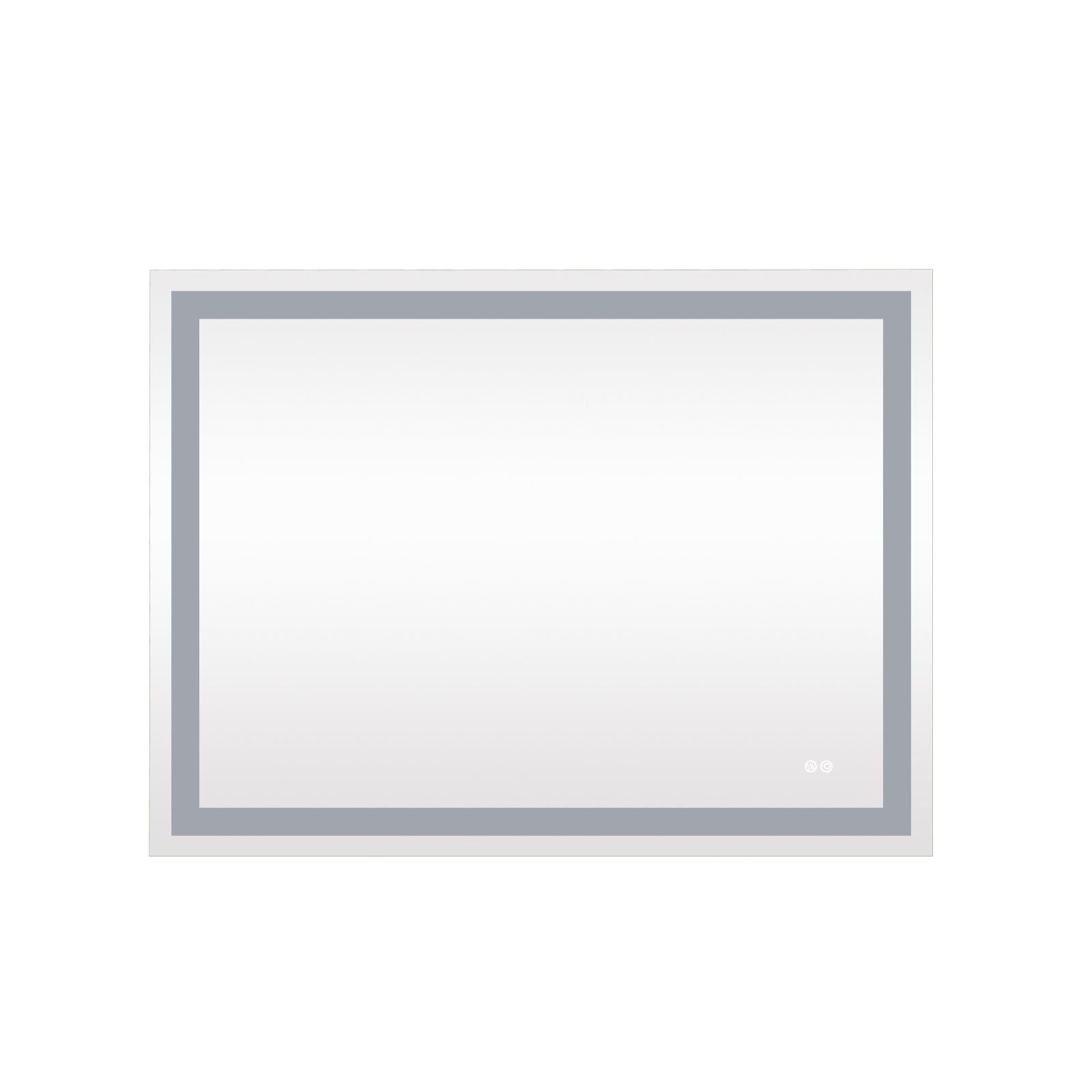 Frameless Rectangular LED Light Bathroom Vanity Mirror image 3