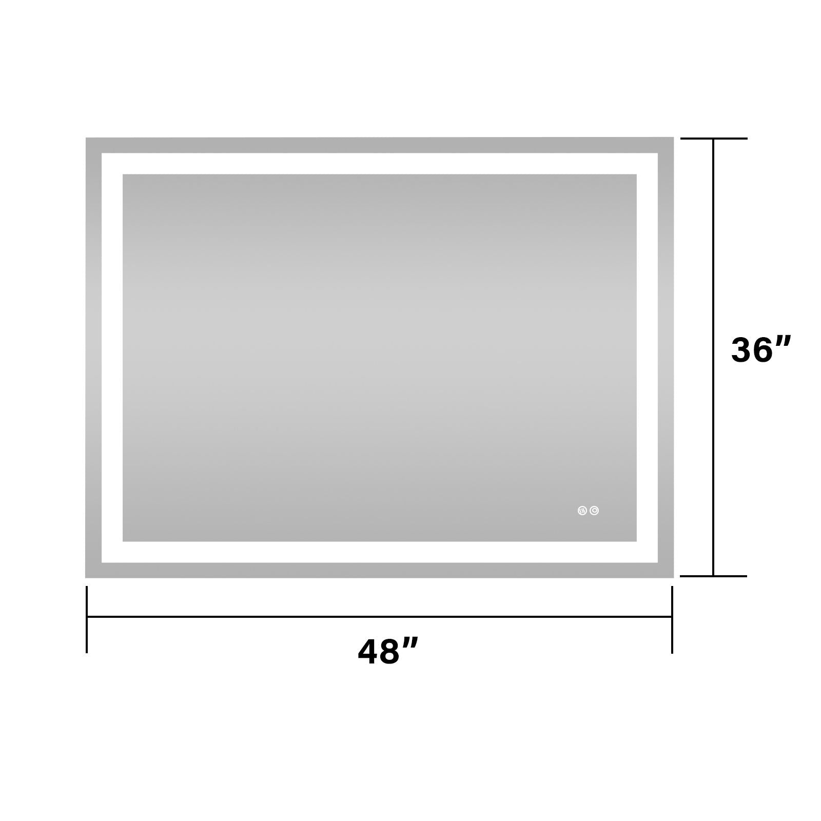 Frameless Rectangular LED Light Bathroom Vanity Mirror image 7