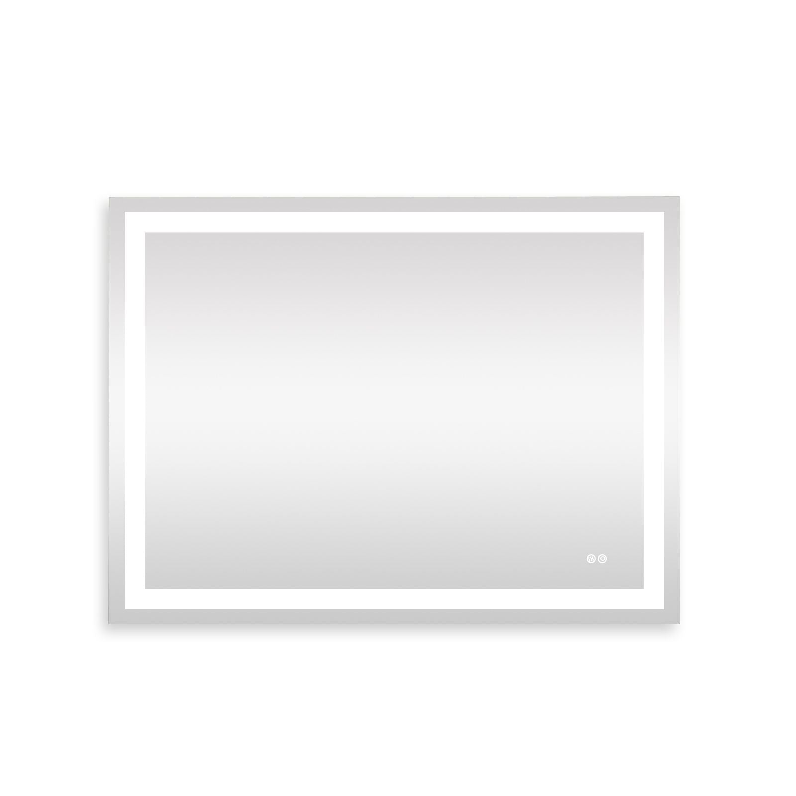 Frameless Rectangular LED Light Bathroom Vanity Mirror image 2