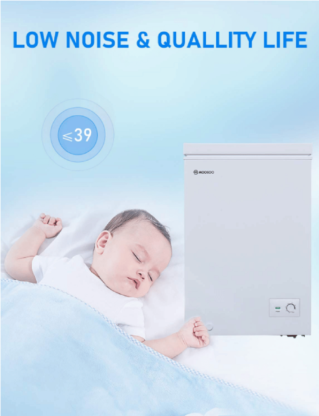 Freezer, 3.5 Cubic Feet with Removable Storage Basket Deep Freezer image 5