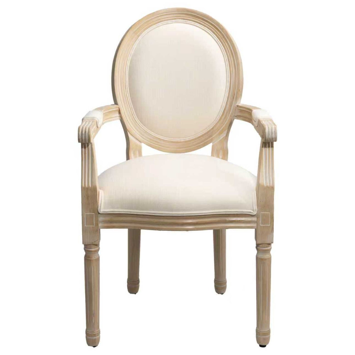 French Style Solid Wood Dining Chair,Set of 2,Cream image 16