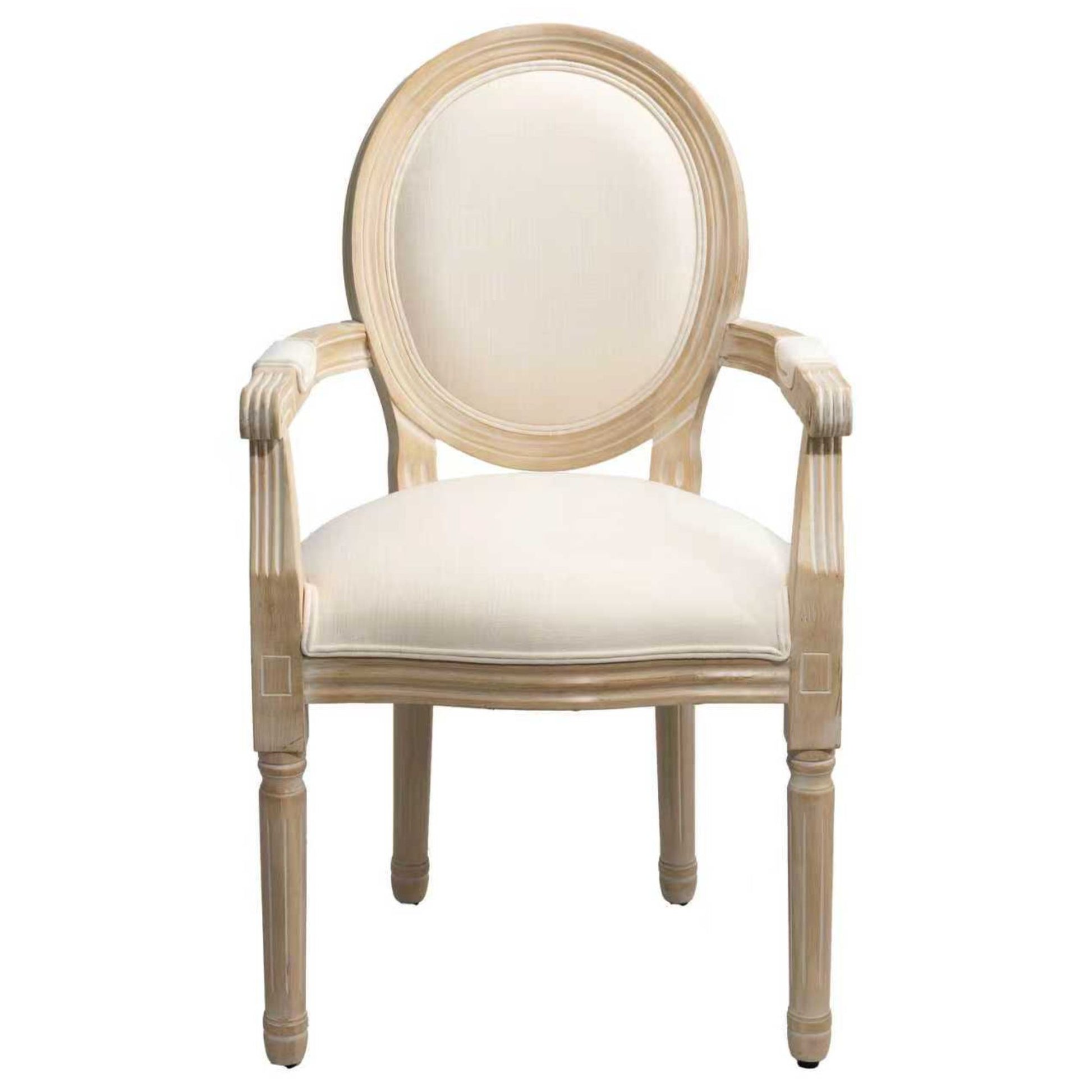 French Style Solid Wood Dining Chair,Set of 2,Cream image 16