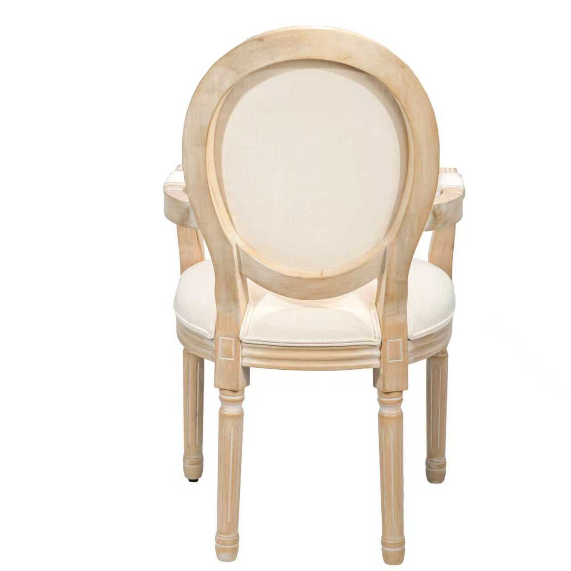 French Style Solid Wood Dining Chair,Set of 2,Cream image 15