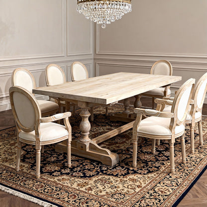 French Style Solid Wood Dining Chair,Set of 2,Cream image 6