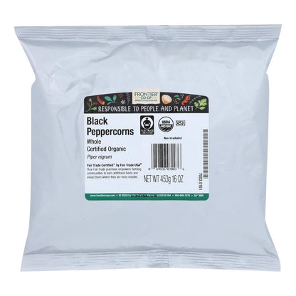 Frontier Herb Peppercorns Organic Fair Trade Certified Whole Black - Single Bulk Item - 1lb image 2