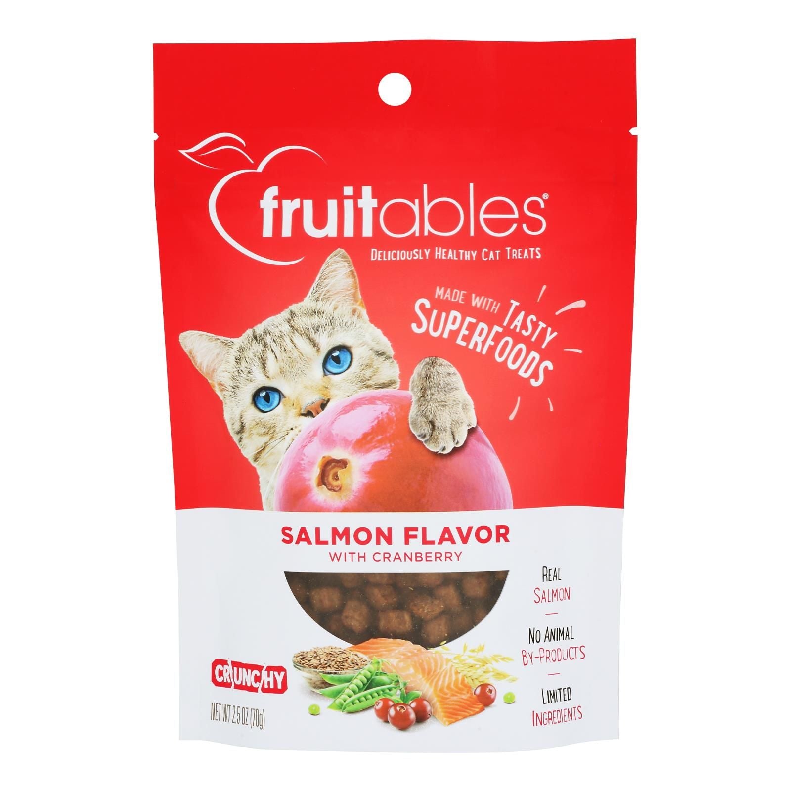 Fruitables - Cat Treats Salmon&cranberry - Case Of 10-2.5 Oz image 1