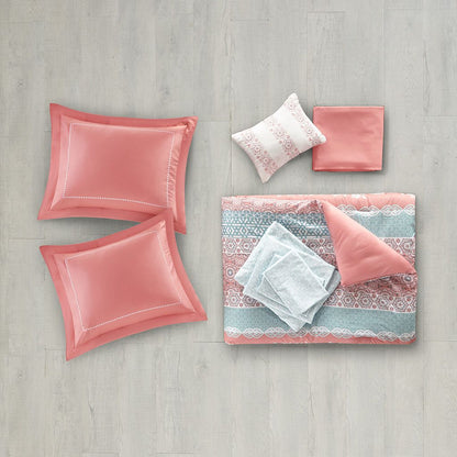 Full Boho Comforter Set with Bed Sheets image 16