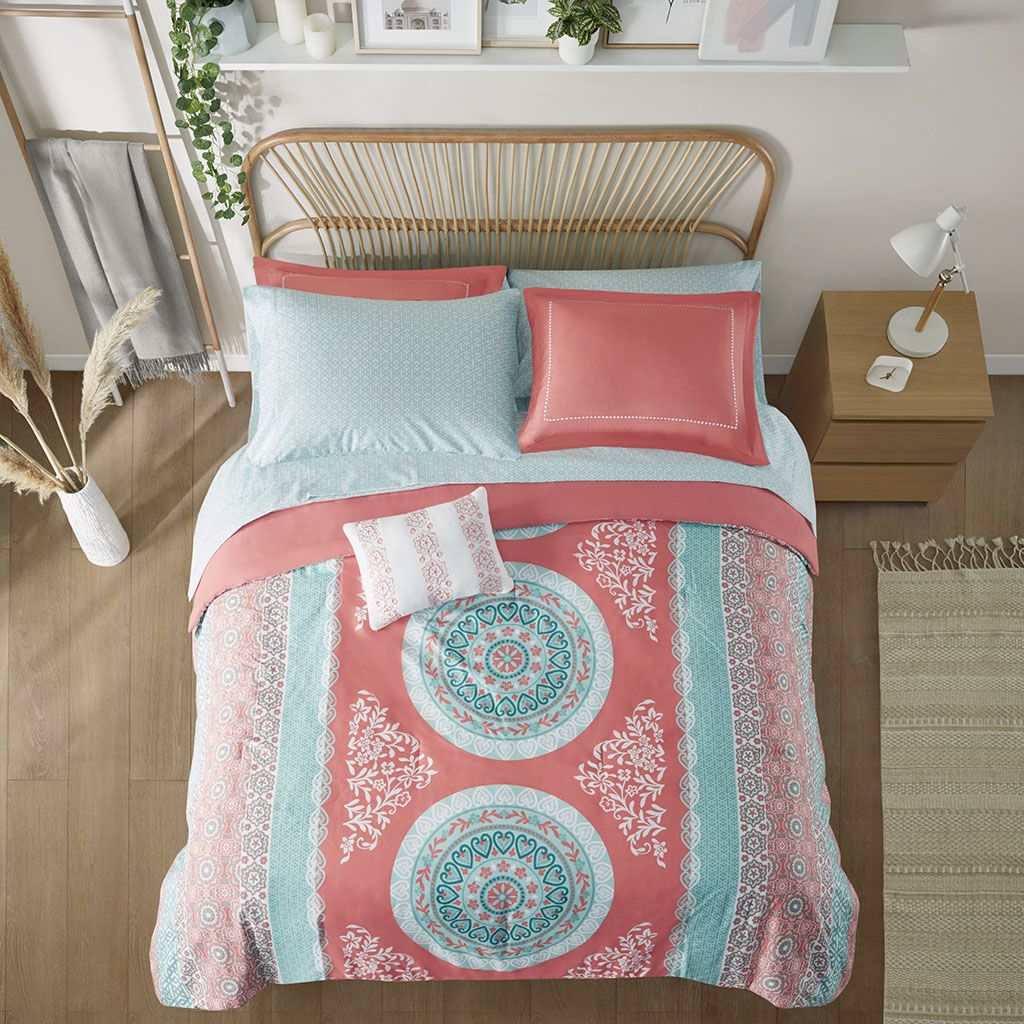 Full Boho Comforter Set with Bed Sheets image 9