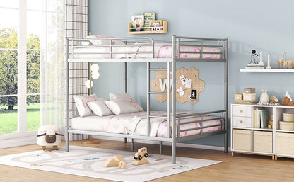 Full Over Full Metal Bunk Bed, Sliver image 10