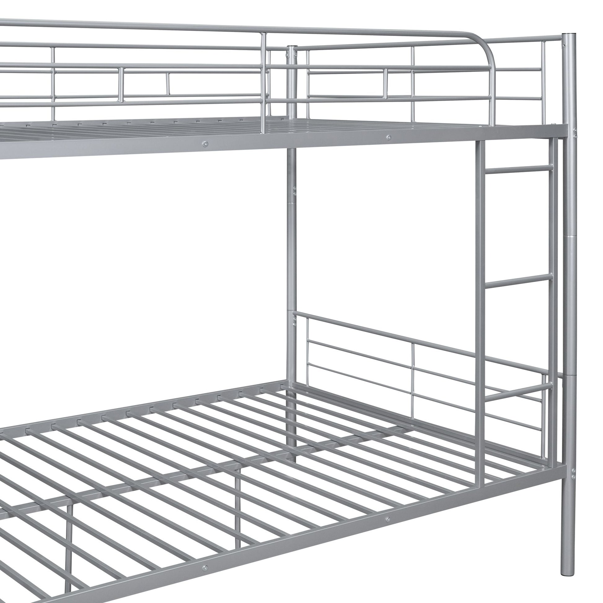 Full Over Full Metal Bunk Bed, Sliver image 9