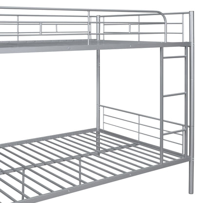 Full Over Full Metal Bunk Bed, Sliver image 9