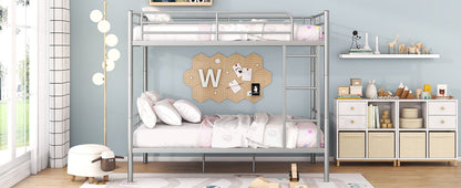 Full Over Full Metal Bunk Bed, Sliver image 14
