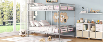Full Over Full Metal Bunk Bed, Sliver image 13