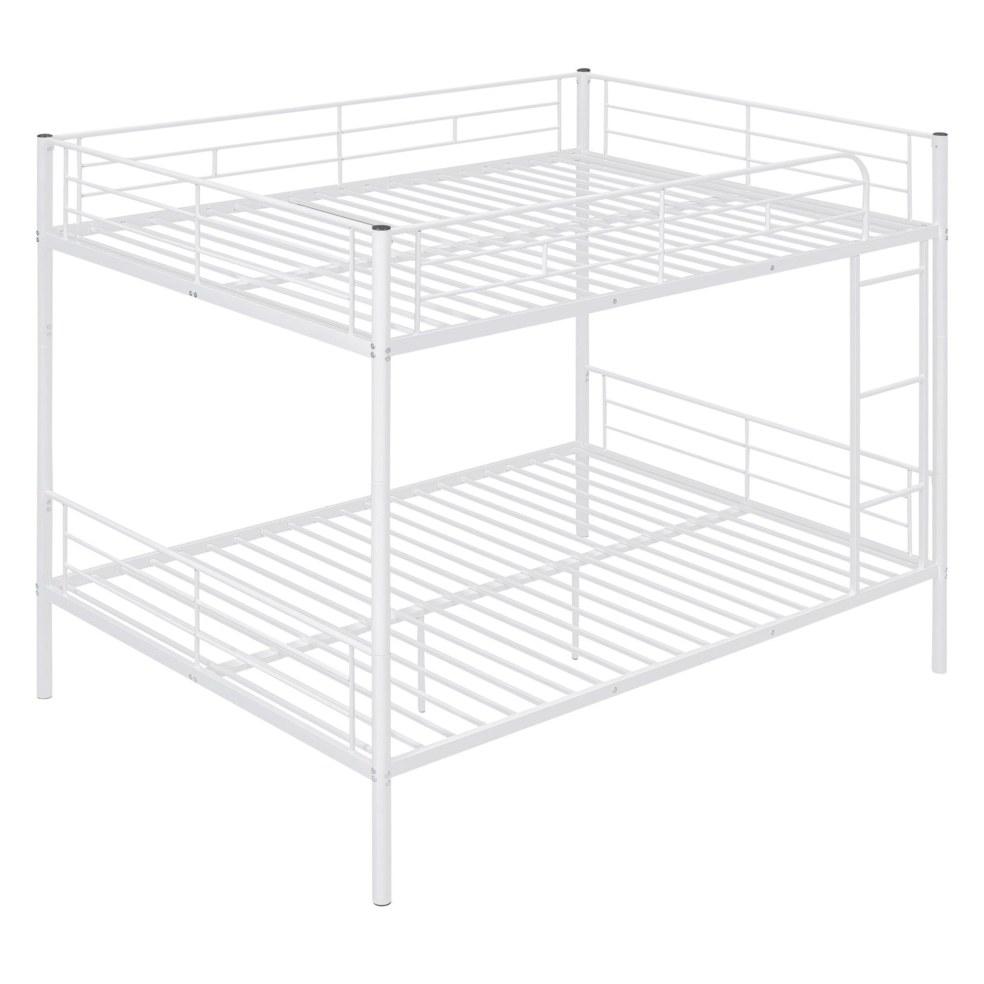 Full Over Full Metal Bunk Bed, White image 6