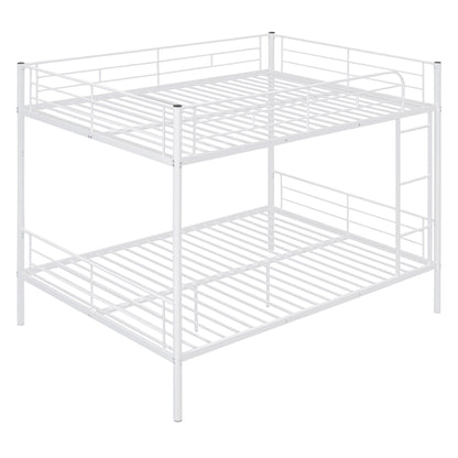 Full Over Full Metal Bunk Bed, White image 6