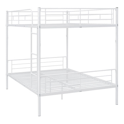 Full Over Full Metal Bunk Bed, White image 8