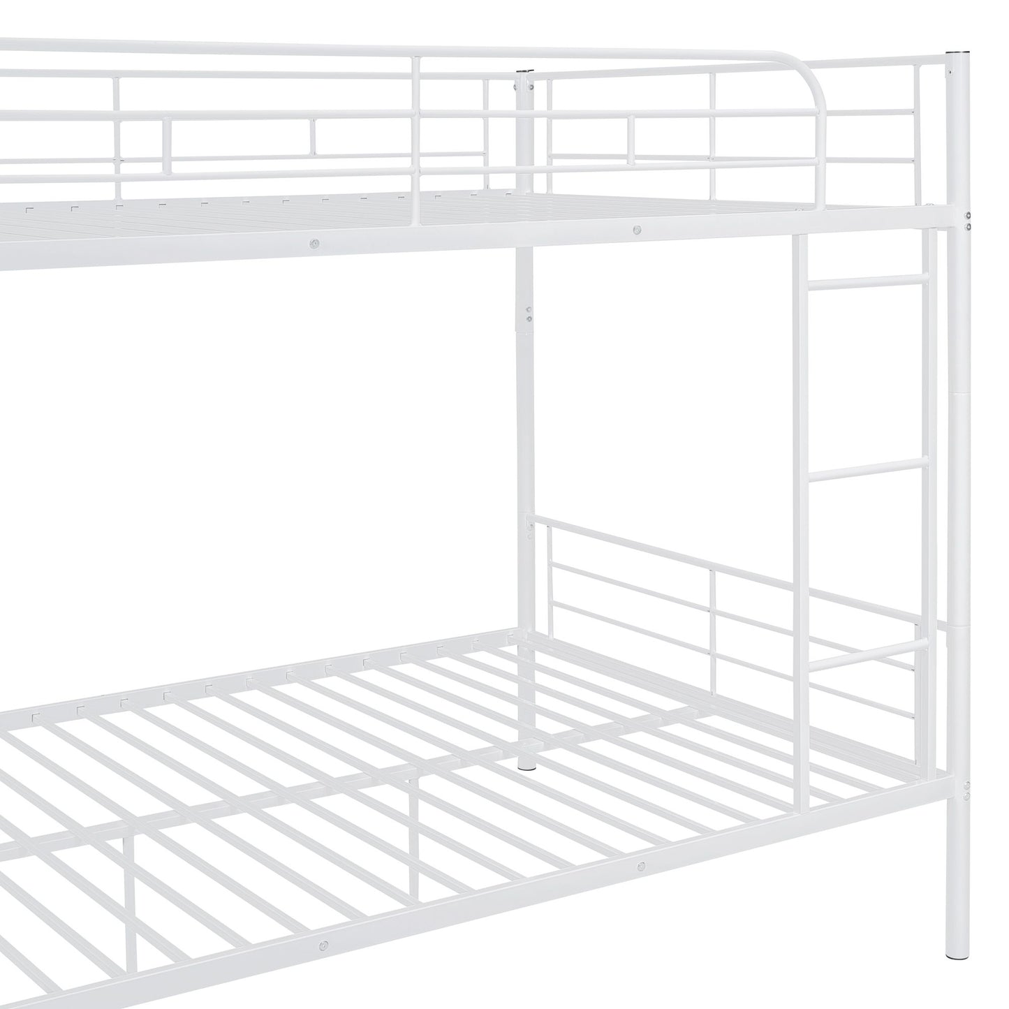 Full Over Full Metal Bunk Bed, White image 9