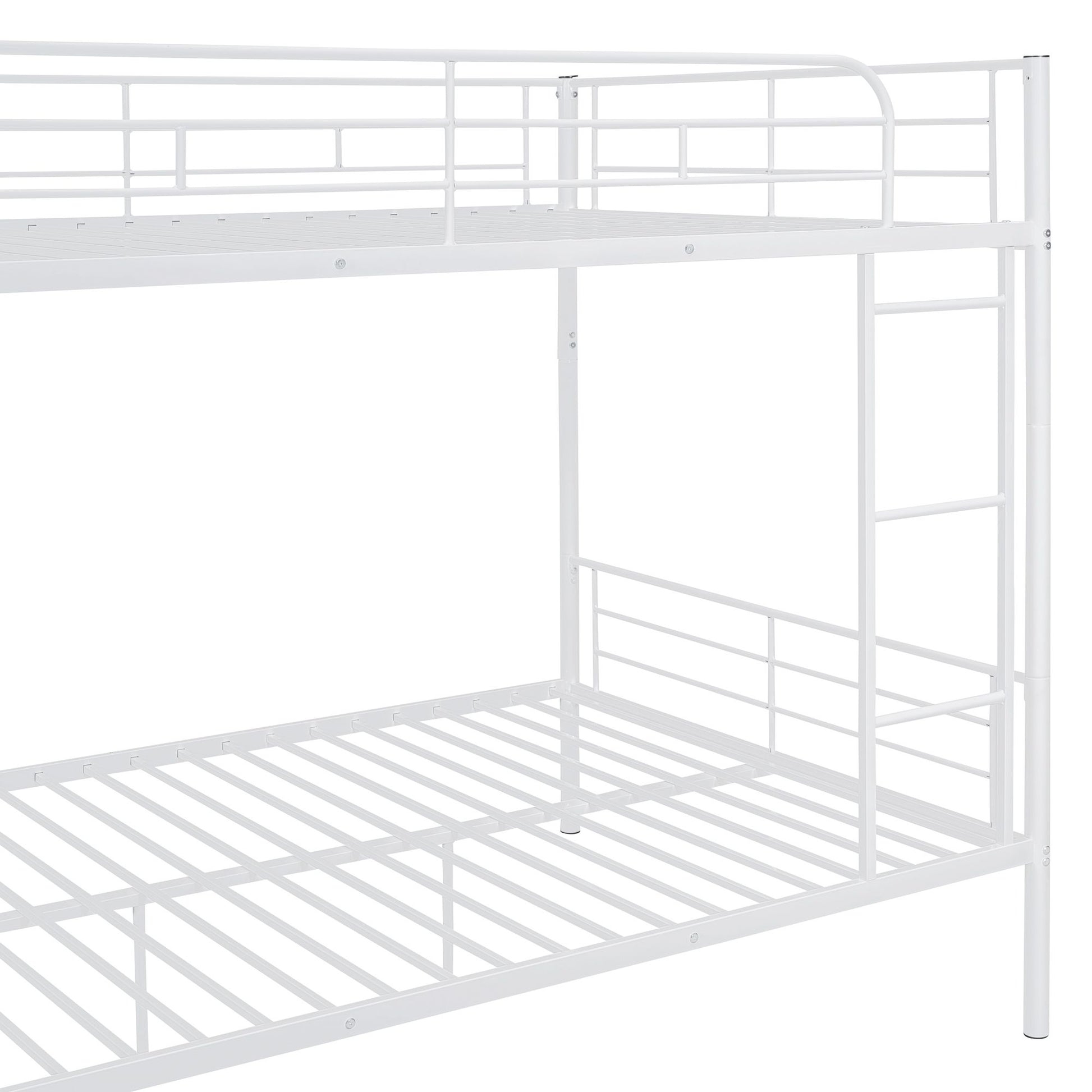 Full Over Full Metal Bunk Bed, White image 9