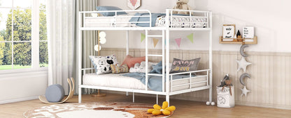 Full Over Full Metal Bunk Bed, White image 13