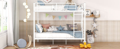 Full Over Full Metal Bunk Bed, White image 14