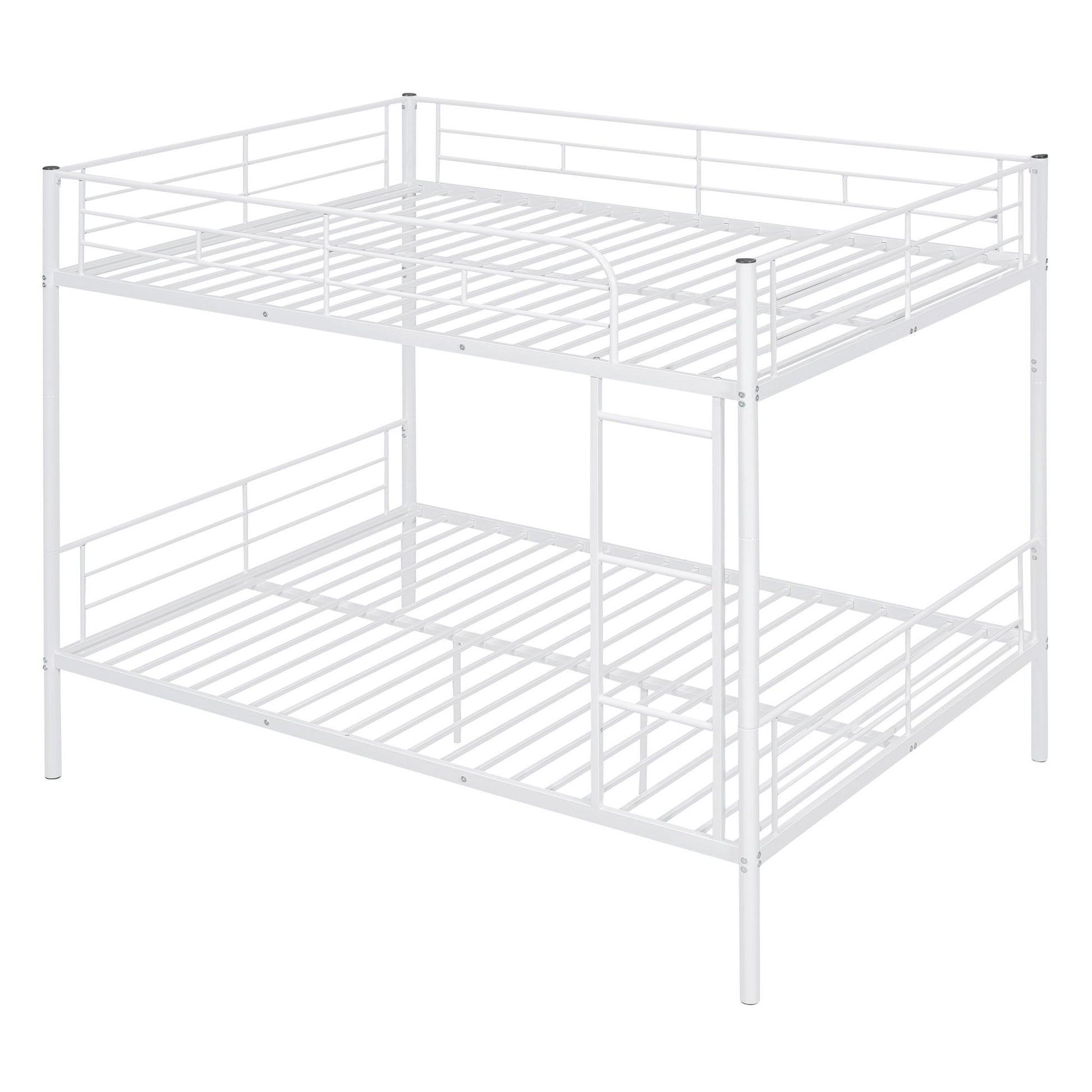 Full Over Full Metal Bunk Bed, White image 4