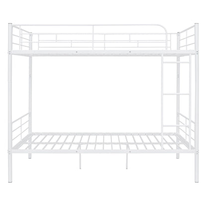 Full Over Full Metal Bunk Bed, White image 5
