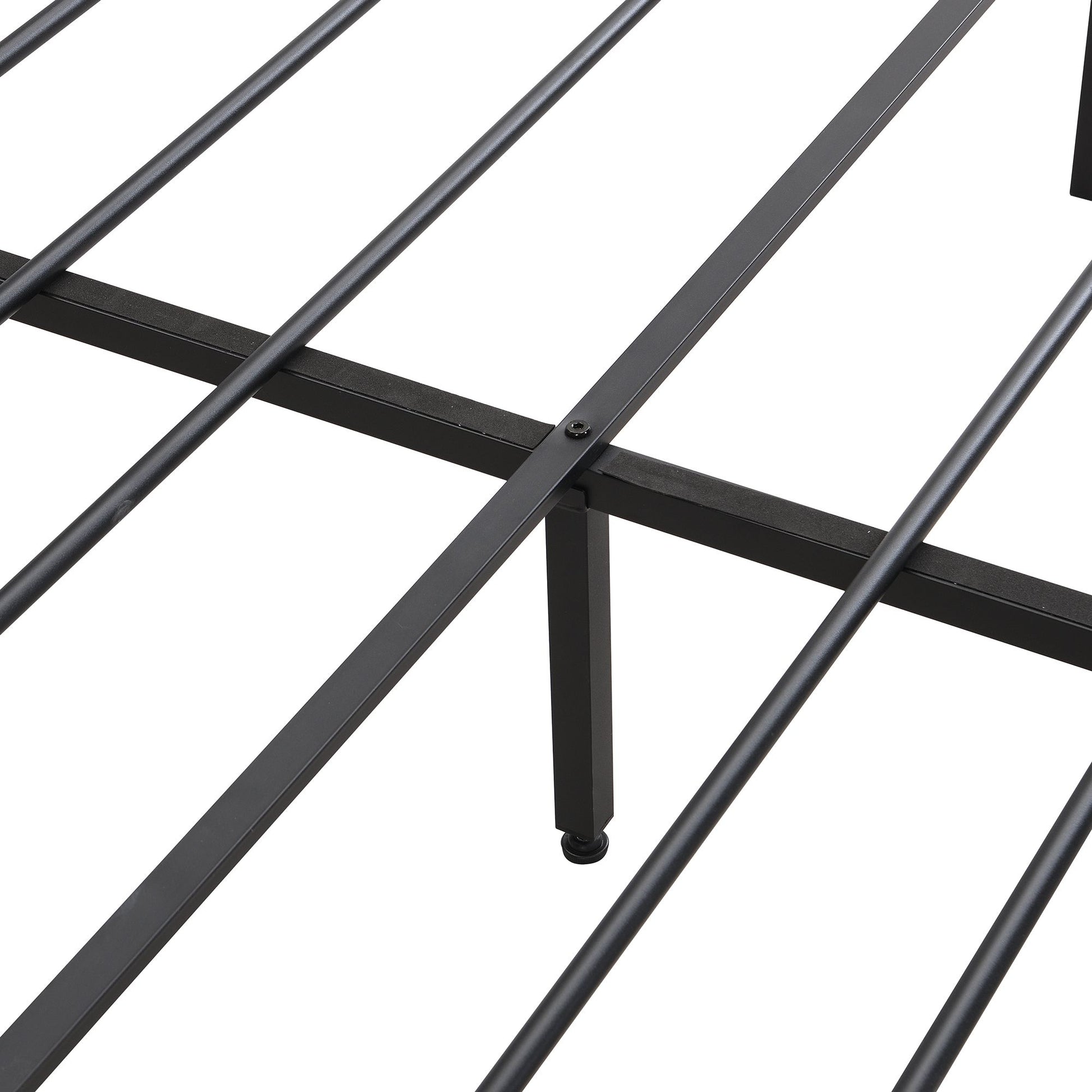 FULL Size Metal Platform Bed Frame with upholstery storage function Headboard and USB LINER and Footboard with drawers , image 12