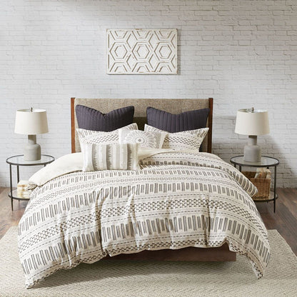 Full/Queen Cotton Jacquard Duvet Cover Mini Set image 3