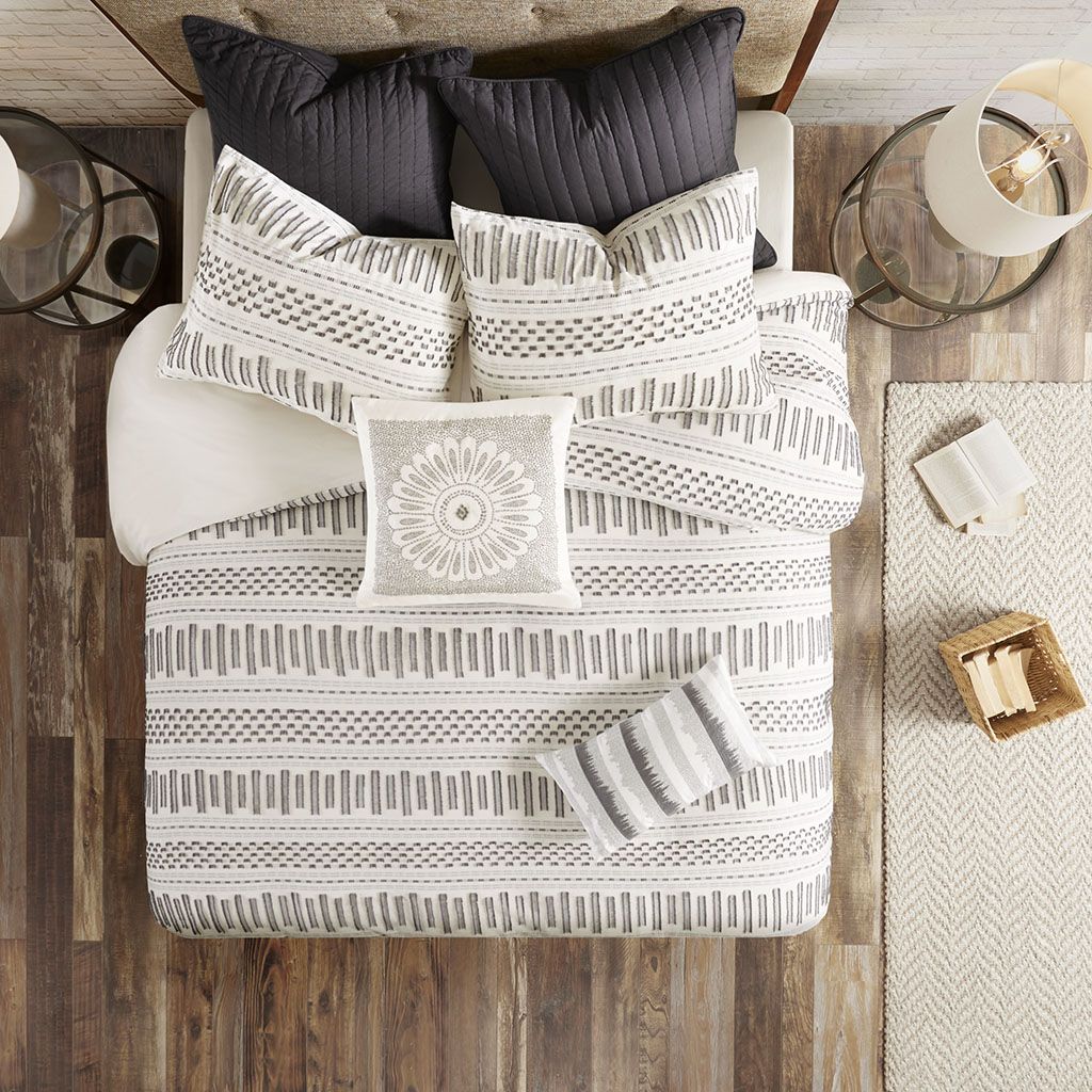 Full/Queen Cotton Jacquard Duvet Cover Mini Set image 10