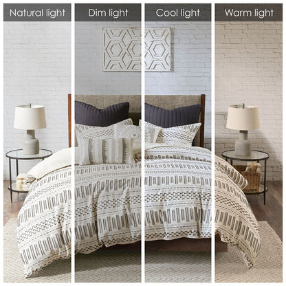 Full/Queen Cotton Jacquard Duvet Cover Mini Set image 2