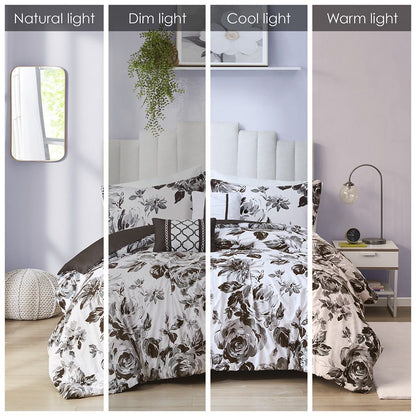 Full/Queen Floral Print Comforter Set image 13