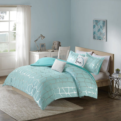 Full/Queen Metallic Printed Comforter Set image 1