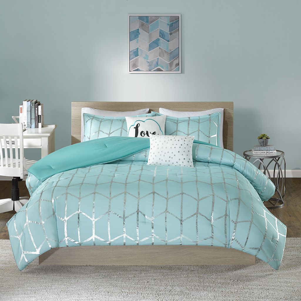 Full/Queen Metallic Printed Comforter Set image 2