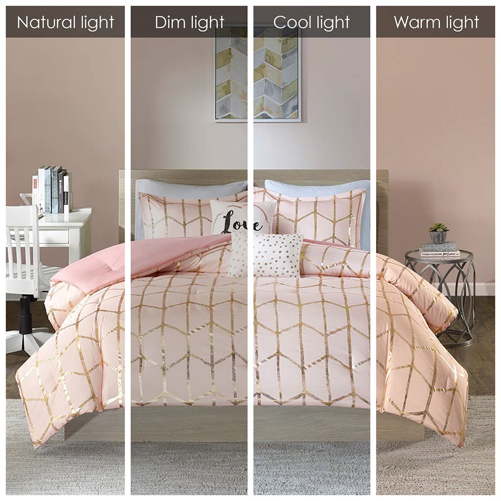 Full/Queen Metallic Printed Comforter Set image 3