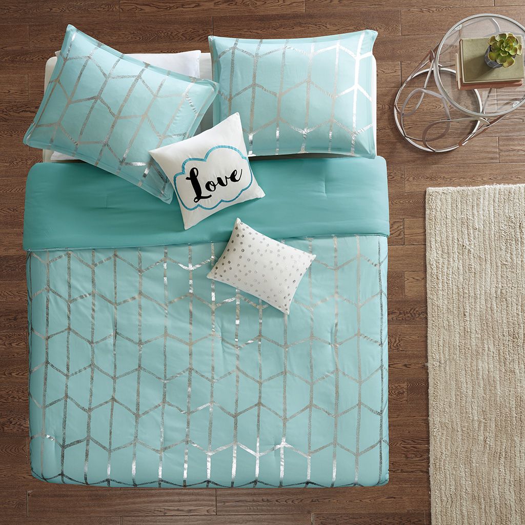 Full/Queen Metallic Printed Comforter Set image 13