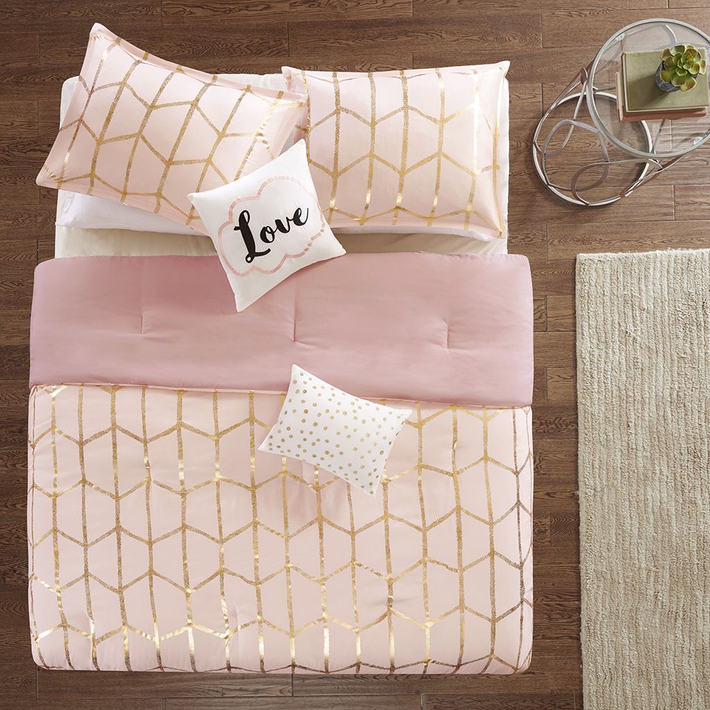 Full/Queen Metallic Printed Comforter Set image 11