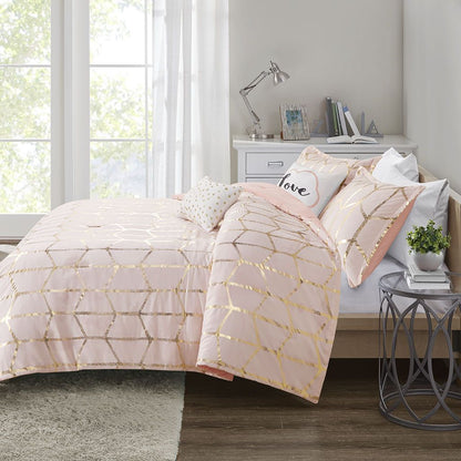 Full/Queen Metallic Printed Comforter Set image 10
